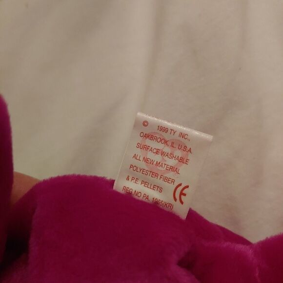 Ty Beanie Baby 9" MILLENIUM Purple Bear DOB: January 1, 1999 - Picture 5 of 8